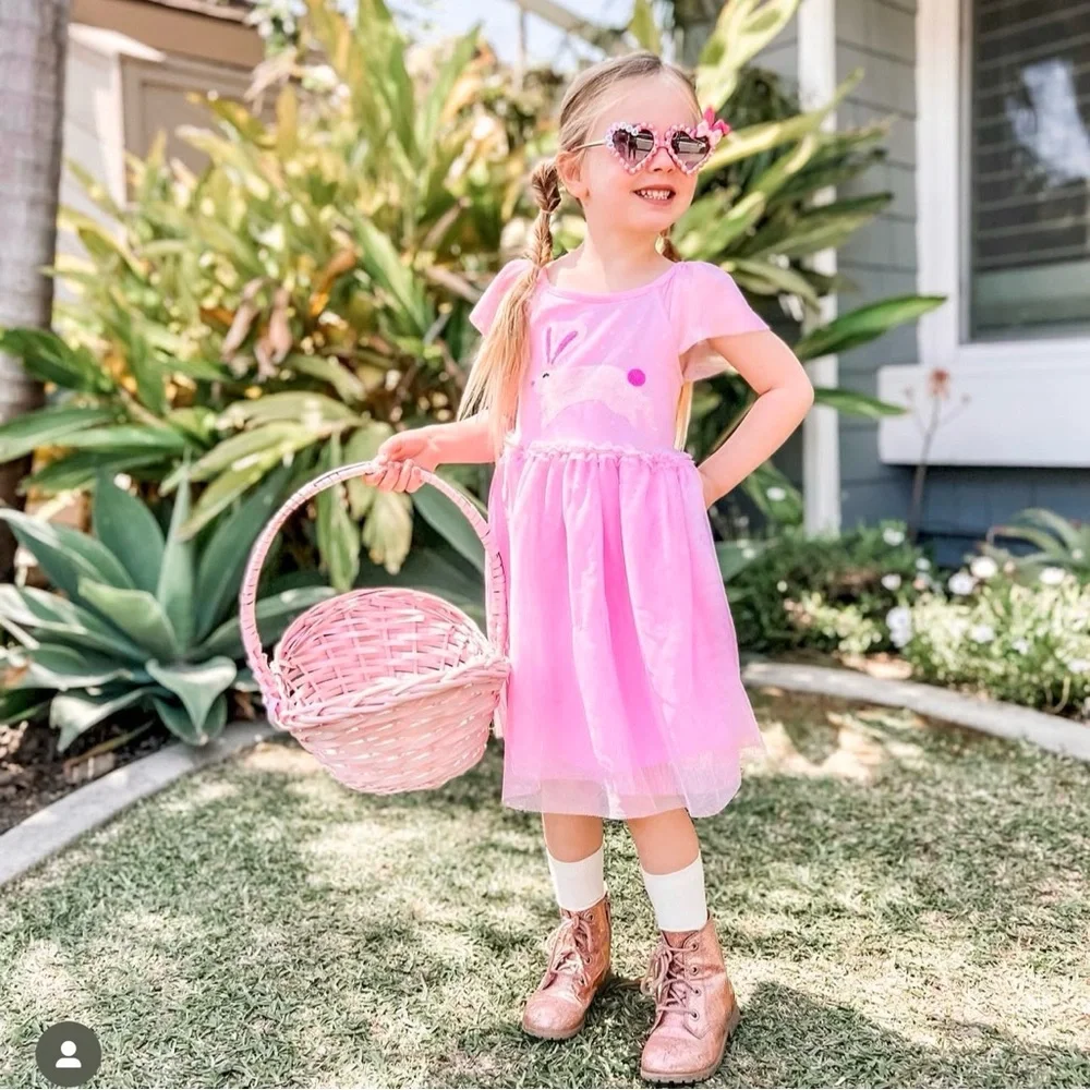 Eggstra Pink Heart-Shaped Sunglasses for Kids